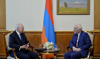 President Vahagn Khachaturyan received the President of the French-Armenian Council Daniel Kurkdjian
