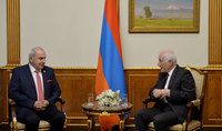 Le président Vahagn Khatchatourian a reçu l'ambassadeur de Géorgie en Arménie, Giorgi Sharvashidze