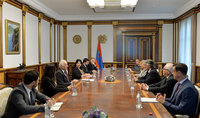 Le président Vahagn Khatchatourian a reçu la délégation du groupe d'amitié Arménie-Argentine du Sénat de la République d'Argentine
