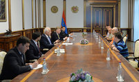 President Vahagn Khachaturyan receives the representatives of the Special Olympics Armenia Organization
