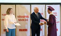 President Vahagn Khachaturyan attended the ceremony of handing over the graduation certificates to ASUE graduates