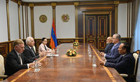 President Vahagn Khachaturyan received the members of the Central Board of the
Social-Democratic Hunchakian Party