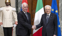Le Président Vahagn Khatchatourian a rencontré le Président italien Sergio Mattarella