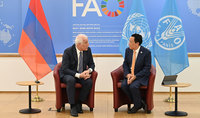 Le président Vahagn Khatchatourian a rencontré le directeur général de l'Organisation des Nations unies pour l'alimentation et l'agriculture, Qu Dongyu