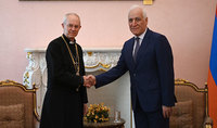 Le Président Vahagn Khatchatourian reçoit l'archevêque de Canterbury Justin Welby