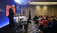 President Vahagn Khachaturyan delivered a speech at the panel discussion held as part of the Global Gateway conference