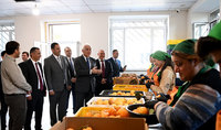 President Vahagn Khachaturyan visited a dried fruit factory in Meghri