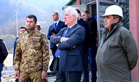 
Le Président Vahagn Khatchatourian a visité l'unité militaire modulaire