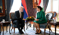 President Vahagn Khachaturyan had a private conversation with President of Hungary Katalin Nov&aacute;k