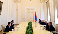 Le président Vahagn Khatchatourian a reçu le président du conseil d'administration de la Commission économique eurasienne, Bakytzhan Sagintayev