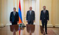A swearing-in ceremony of a Judge took place at the residence of the President of the Republic