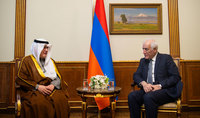 President Vahagn Khachaturyan received Ambassador of Kuwait to Armenia Nawaf Al-Enezi