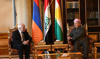 Президент Ваагн Хачатурян встретился с почётным Президентом Иракского Курдистана Масудом Барзани