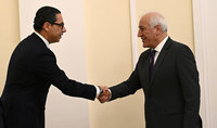 President Vahagn Khachaturyan received the Minister
of Foreign Affairs of Cyprus Constantinos Kombos