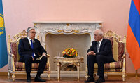Президент Ваагн Хачатурян встретился с Президентом Казахстана Касым-Жомартом Токаевым