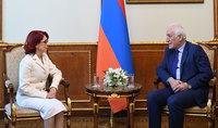 President Vahagn Khachaturyan received Ambassador Extraordinary and Plenipotentiary of Syria Nora Arisyan