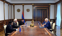 
President Vahagn Khachaturyan received the Chairman of the French-Armenian Council Daniel Kurkdjian