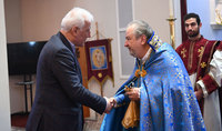 President Vahagn Khachaturyan visited the Armenian Church of St. Andrew in Cupertino