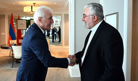 President Vahagn Khachaturyan met with the Primate of the Armenian Catholic Eparchy Bishop Mikael Muradian
