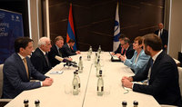 
President Vahagn Khachaturyan met with EBRD President Odile Renaud-Basso