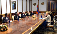 Le Président Vahagn Khatchatourian a reçu Françoise Jacob, coordinatrice permanente du Bureau des Nations Unies en Arménie