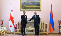 President Vahagn Khachaturyan met with President of Georgia Mikheil Kavelashvili, who is on an Official Visit to Armenia