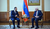 President of the Republic Vahagn Khachaturyan received Syunik Governor Robert Ghukasyan