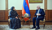 President Vahagn Khachaturyan received the Ambassador of the UAE to Armenia, Nariman Al-Mulla