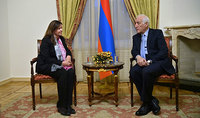 Նախագահ Վահագն Խաչատուրյանն ընդունել է Հայաստանում ՅՈՒՆԻՍԵՖ-ի ներկայացուցիչ Քրիսթինե Վայգանդին