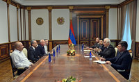 Le Pr&eacute;sident Vahagn Khatchatourian a re&ccedil;u des repr&eacute;sentants de l&rsquo;Union de Tchernobyl d&rsquo;Arm&eacute;nie