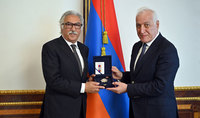 President Vahagn Khachaturyan received President of the Armenian General Benevolent Union and Philanthropist Samvel Simon Simonian