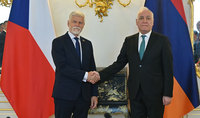 Le pr&eacute;sident Vahagn Khatchatourian a rencontr&eacute; le pr&eacute;sident tch&egrave;que Petr Pavel