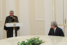 Serzh Sargsyan was present at the oath taking ceremony of the newly appointed judge Vardan Harutyunian