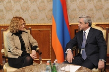Serzh Sargsyan received the Head of the OSCE/ODHIR election observation mission at the 2012 RA parliamentary elections Radmila Sekerinska