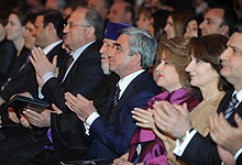 President Serzh Sargsyan attended the concert of the world famous tenor Andrea Bocelli