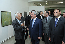 Serzh Sargsyan participated at the opening of the exhibition of the Georgian-Armenian artists named “My homeland’s call”