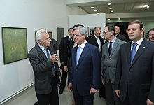 Серж Саргсян принял участие в церемонии открытия выставки армянских художников Грузии, проходящей под девизом «По зову моей Родины»