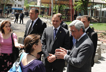 Նախագահ Սերժ Սարգսյանն այցելել է մայրաքաղաքի Մաշտոցի պուրակ