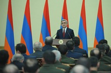 Поздравительное послание Президента РА Сержа Саргсяна в связи с 20-летием создания Вооруженных сил Республики Армения