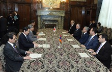 Սերժ Սարգսյանը հանդիպում է ունեցել Ճապոնիայի խորհրդարանի ներկայացուցիչների պալատի խոսնակի հետ