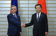 Նախագահ Սերժ Սարգսյանը հանդիպում է ունեցել Ճապոնիայի վարչապետ Յոշիհիկո Նոդայի հետ