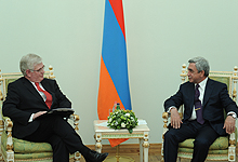 Serzh Sargsyan received delegation headed by the OSCE Chairman-in-Office Eamon Gilmore