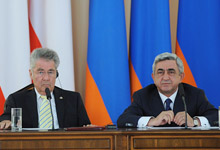 President of the Republic of Austria Heinz Fischer arrived to Armenia on a two-day official visit