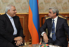 Serzh Sargsyan received the Vice President of Iran Mohammad-Javad Mohammadizadeh