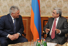 Serzh Sargsyan received delegation headed by the Minister of Interior of the RF Vladimir Kolokoltsev.