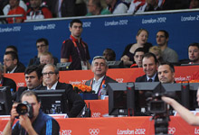 Serzh Sargsyan watched in London performances of the Armenian athletes at the summer Olympic Games