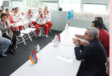 Президент провел встречу со спортсменами Армении, участвующими в летних Олимпийских играх в Лондоне