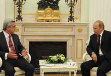 Президент Серж Саргсян провел встречу с Президентом РФ Владимиром Путиным в Москве