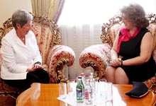 First lady of Armenia Rita Sargsyan hosted the First Lady of Austria Marget Fischer