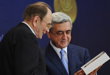 Президент Серж Саргсян участвовал в церемонии вручения международной премии имени Виктора Амбарцумяна 